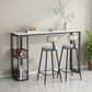 Glam Bar Pub Table Set 1/3 Pcs Stone Top Bar Table with Upholstered Stools Clearhalo 'Bar Furniture' 'furn' 'furn_home_bar_bar_sets' 'Furniture' 'Home Bars & Bar Sets' 'home_bar_bar_sets' 'Kitchen & Dining Furniture' 1200x1200_8c19b517-004f-41c3-8a6b-72a69880de96
