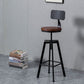 Metal Industrial Counter Sabures Tackrest ajustable taburete de barra con giro