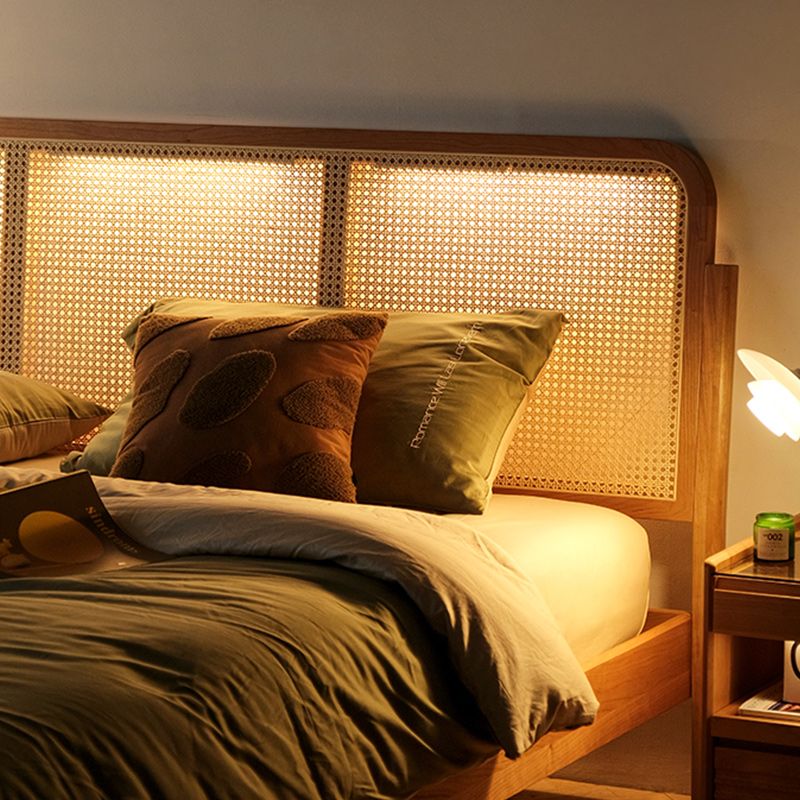 Classico telaio da letto a colore solido da ciliegia classico con gambe dorate personalizzate