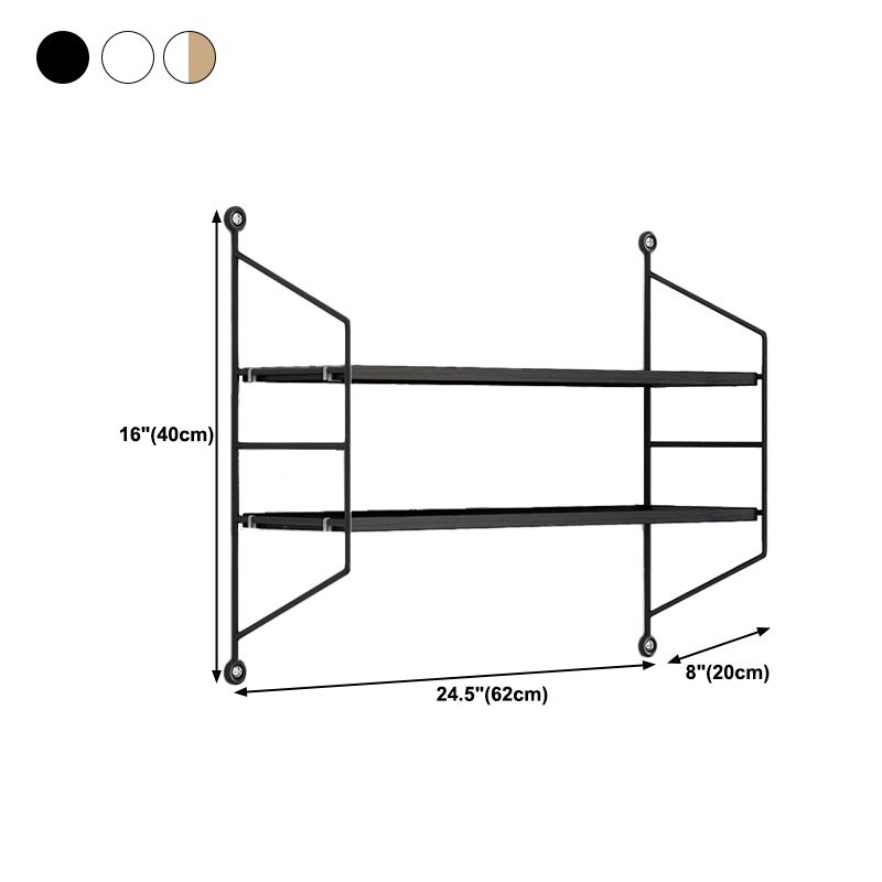 7.87"W Bookcase Contemporary Style Wall Mounted Bookshelf for Home Office