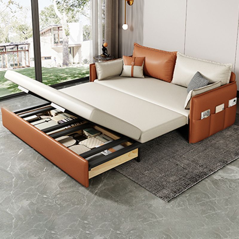 32 "" de large canapé-lit scandinave futon futon en cuir canier