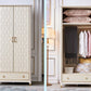 Solid Wood Wardrobe Cabinet French Country White Wardrobe Armoire