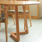 Modern Simple Solid Wood Table for Restaurant Oval Table with Double Pedestal