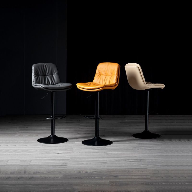 Adjustable Height Leather Footrest Bar Stool Matte Finish 31.49'' Low Back Stool Clearhalo 'Bar Furniture' 'Bar Stools' 'bar_stools' 'furn' 'furn_bar_stools' 'furniture_bar_stools' 'Kitchen & Dining Furniture' 'kitchen&dining_furn' 'kitchen' 'kitchen_furn' Furniture' 1200x1200_8c1ebd68-b6f8-4389-9b3d-73921f7a4fda