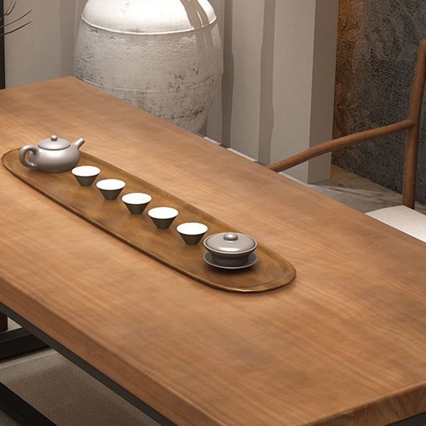 Industrial Rectangle Dining Table Pine Solid Wood Table with Trestle Base for Home Kitchen Dinner Clearhalo ' dining_table' 'Dining Tables & Seating' 'Dining Tables' 'furn' 'furn_dining_table' 'Furniture' 'furniture_dining_table' 'Kitchen & Dining Furniture' 'kitchen&dining_furn' 'kitchen' 'kitchen_dining_table' 1200x1200_8c1effe9-4320-47b8-a921-024728b00f66