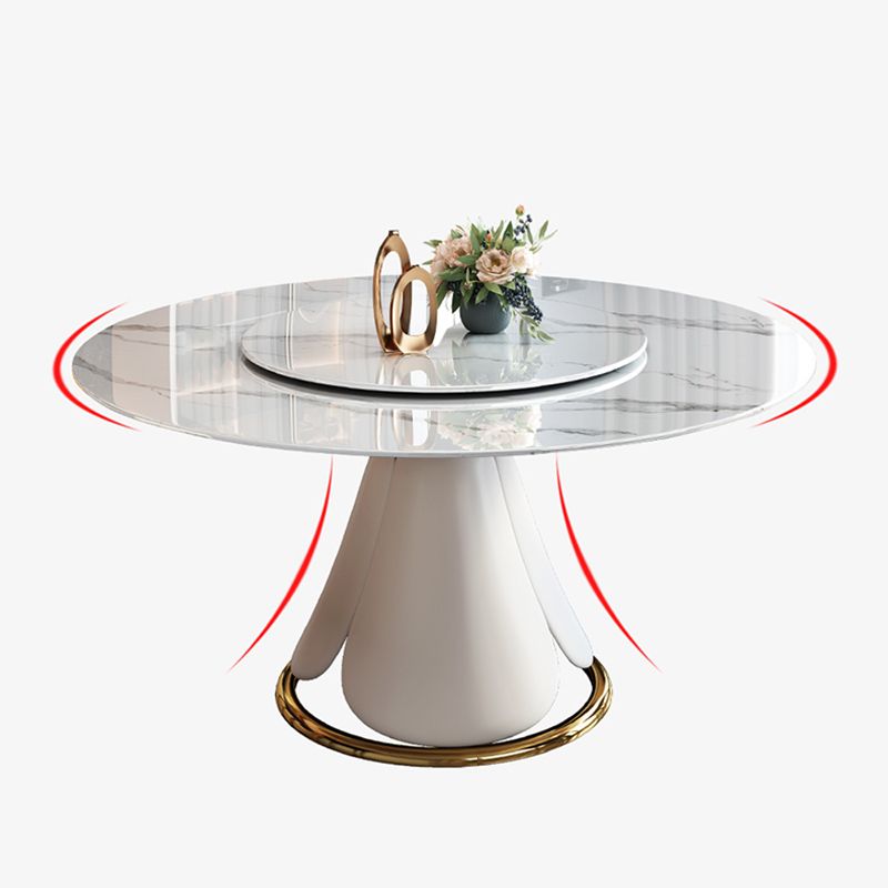 Round Stone Dining Site Table Traditional Luxury Table with Turntable Clearhalo ' dining_table' 'Dining Tables & Seating' 'Dining Tables' 'furn' 'furn_dining_table' 'Furniture' 'furniture_dining_table' 'Kitchen & Dining Furniture' 'kitchen&dining_furn' 'kitchen' 'kitchen_dining_table' 1200x1200_8c1f4244-c8d9-471f-bb14-682216443be4