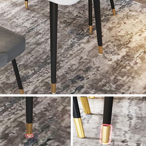 Metal and Stone Table Glam Style Minimalist Home Rectangular Dining Table Clearhalo 'Dining Tables & Seating' 'Dining Tables' 'dining_table' 'furn' 'furn_dining_table' 'Furniture' 'Kitchen & Dining Furniture' 1200x1200_8c202143-9e4d-4a1e-9b5d-881944d84702