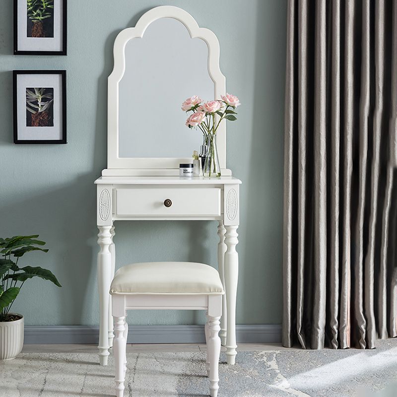 Rubberwood Bedroom Contemporary Storage Box 1 Drawers Vanity Desk