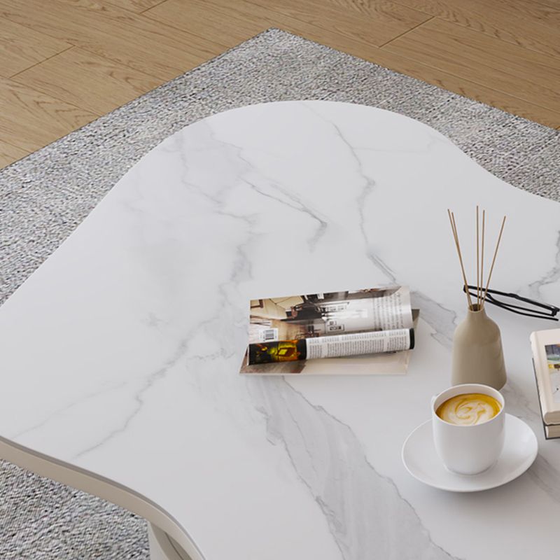 13"H Contemporary Coffee Table White Coffee Cocktail Table with Drawer Clearhalo 'Coffee & Accent Tables' 'Coffee Tables' 'coffee_tables' 'furn' 'furn_coffee_tables' 'Furniture' 'Living Room Furniture' 1200x1200_8c212c66-c472-496f-bdf3-132d84a24582
