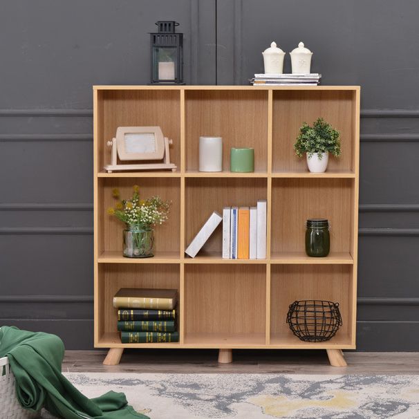 Engineered Wood Shelf Bookcase Contemporary Bookshelf for Study Room