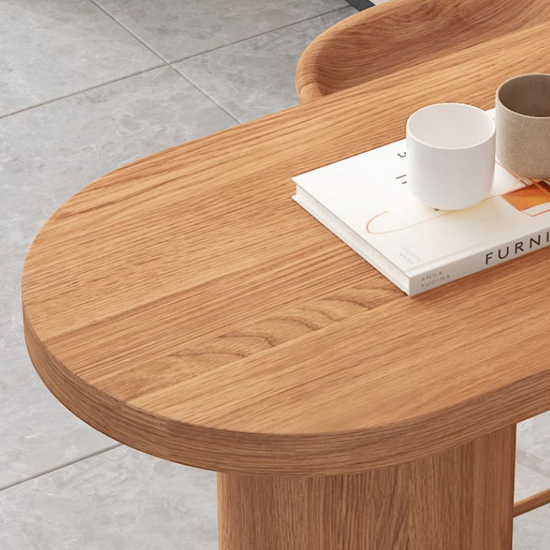 Mesa de comedor de madera Mesa de bar con pedestal doble contemporánea