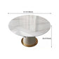 Glam Scalable Dinette Set 1/4/5/7 Pieces Round Dining Table Set with Sintered Stone Top Clearhalo 'Dining Room Sets' 'Dining Tables & Seating' 'dining_room_set' 'furn' 'furn_dining_room_set' 'Furniture' 'furniture_dining_room_set' 'Kitchen & Dining Furniture' 1200x1200_8c23c015-ea40-4310-b13a-2d3cd9b63bff