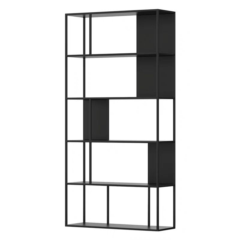 Contemporary Vertical Metal Bookshelf Open Back Bookcase with Shelves Clearhalo 'Bookcases' 'furn' 'furn_bookcases' 'Furniture' 'Office Furniture' 1200x1200_8c23f92a-beaa-4eb2-9fa1-65186d5f1347