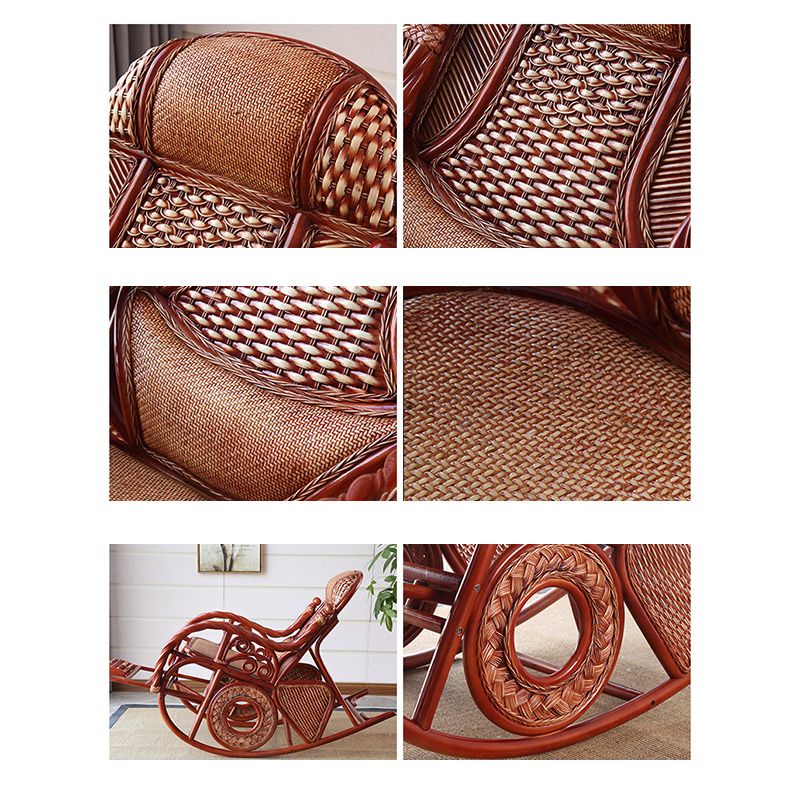 Conventional Rocking Chair Rattan Frame Solid Color Spindle Backrest Indoor Rocking Chair Clearhalo 'Chairs & Seating' 'furn' 'furn_rocking_chairs' 'Furniture' 'Living Room Furniture' 'Rocking Chairs' 'rocking_chairs' 1200x1200_8c245009-3911-42b3-bcc8-b44536c26350