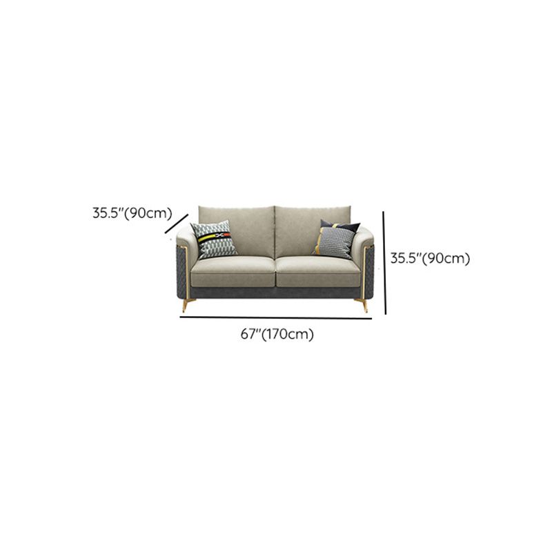 Glam Smoking -Armsofa Flecken echtes Ledersofa mit Kissen
