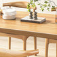 Modern Dining Table Set 1/5/7 Pcs Solid Wood Dining Table with Cow Horn Chairs