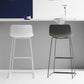 Sgabello da bar in plastica in plastica da bar in stile moderno con gambe metalliche per la casa