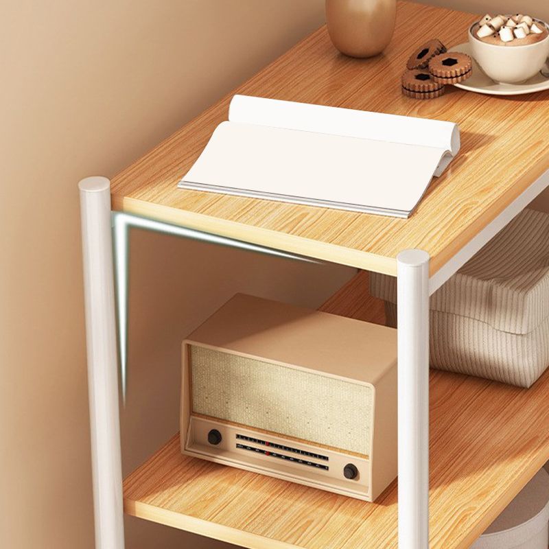 Modern Style Bookshelf Wooden Open Back Bookcase with Caster Wheels for Home Clearhalo 'Bookcases' 'furn' 'furn_bookcases' 'Furniture' 'Office Furniture' 1200x1200_8c270b4b-77ac-4340-8e71-51fd2722f66d