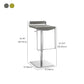 Industria Fabric Barhocker Moderner Low -Back Counterhocker für Bristol