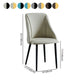 Leather Upholstered Armless Dining Chairs Home Side Chairs with Metal Legs Clearhalo ' kitchen&dining_furn' 'Dining Chairs' 'Dining Tables & Seating' 'dining_chair' 'furn' 'furn_dining_chair' 'Furniture' 'furniture_dining_chair' 'Kitchen & Dining Furniture' 'kitchen' 1200x1200_8c29d7e2-2e6d-46be-93b3-5bc74645b23f