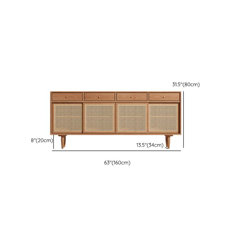Farmhouse Storage Sideboard Home Wooden Side Board with Sliding Door Clearhalo 'buffet_sideboard' 'Buffets & Sideboards' 'furn' 'furn_buffet_sideboard' 'Furniture' 'Kitchen & Dining Furniture' 1200x1200_8c2a42cb-c562-4797-864d-fd7404ef4317