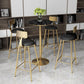 Glam Style Gold Iron Bar Table Marble Top Bistro Table - 21.6"W x 41.3"H Clearhalo 'Bar Furniture' 'Bar Tables' 'bar_tables' 'Furniture' 'furniture_bar_tables' 'Kitchen & Dining Furniture' 'kitchen&dining_furn' 'kitchen' 1200x1200_8c2bb2cf-16fc-4926-b9ae-3a91eb17df71