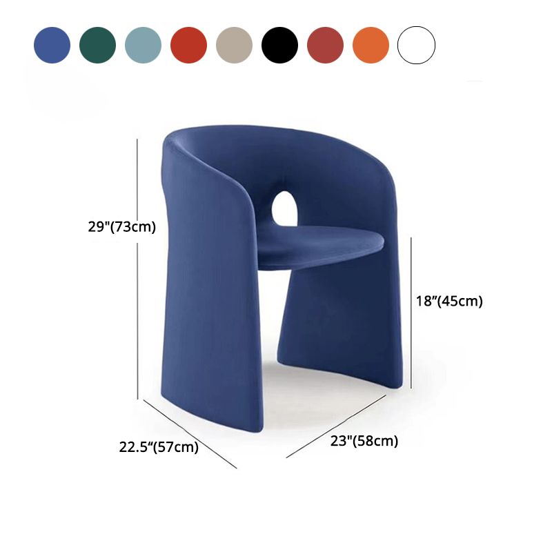 Designer Style Coffee Shop Velvet Arm Chair Matte Finish Solid Back Dining Chair Clearhalo ' kitchen&dining_furn' 'Dining Chairs' 'Dining Tables & Seating' 'dining_chair' 'furn' 'furn_dining_chair' 'Furniture' 'furniture_dining_chair' 'Kitchen & Dining Furniture' 'kitchen' 1200x1200_8c2c2f2c-daf3-4468-8b09-e3076c845c5c