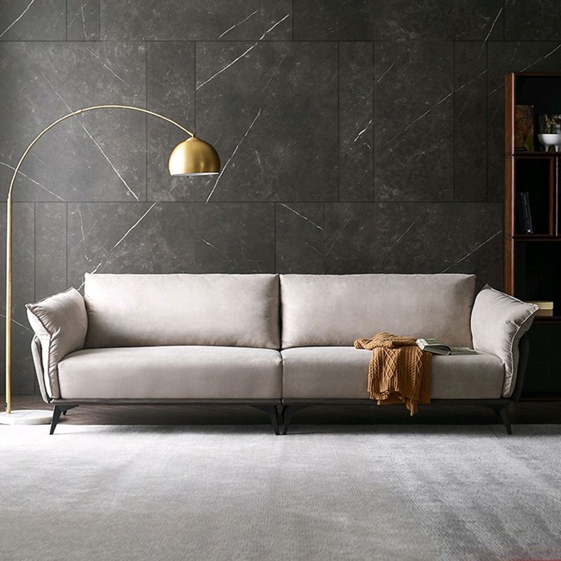 Braun 3/4-Sitzer Lose Rückensofa zeitgenössischer Smoking-Armsofa