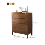Rubber Wood Contemporary Chest Bedroom Storage Chest with Drawers