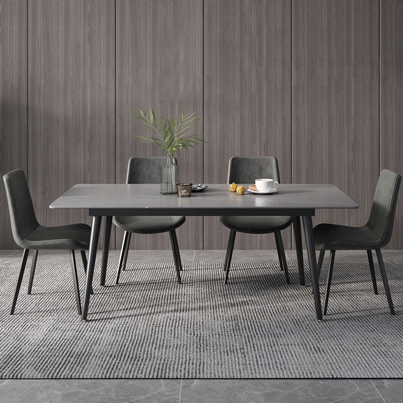 Middeleeuwse moderne stenen eettafel 4 poten eettafel voor keuken