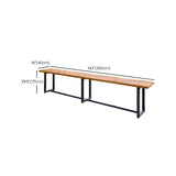 Industrial Trestle Base Dining Table Metal and Wood Dining Table Clearhalo 'Dining Tables & Seating' 'Dining Tables' 'dining_table' 'furn' 'furn_dining_table' 'Furniture' 'Kitchen & Dining Furniture' 1200x1200_8c2fed06-bb81-454a-b630-bbda2d1c72d7