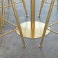 Glam Style Bar Table Set 1/2/3 Pieces Bar Table with Metal Stools Clearhalo 'Bar Furniture' 'furn' 'furn_home_bar_bar_sets' 'Furniture' 'Home Bars & Bar Sets' 'home_bar_bar_sets' 'Kitchen & Dining Furniture' 1200x1200_8c314cf9-6a9e-496e-b64f-74c32c626a6b