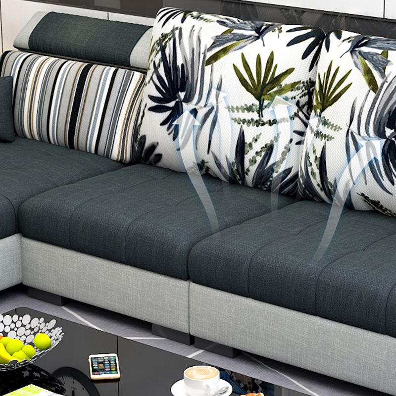 Sectores de muebles modulares de forma L modulares modulares de brazos inclinados contemporáneos