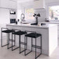 Modern Backrest Counter Stool Iron Kitchen Bar Stool with Velvet Cushion and Pedal Clearhalo 'Bar Furniture' 'Bar Stools' 'bar_stools' 'furn' 'furn_bar_stools' 'Furniture' 'furniture_bar_stools' 'Kitchen & Dining Furniture' 1200x1200_8c350d7f-d689-468f-a2db-6a82b8b4e740