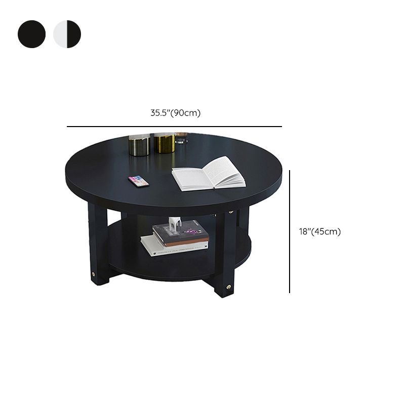 Wood Single Coffee Table No Distressing Coffee Table with Shelf Clearhalo 'Coffee & Accent Tables' 'Coffee Tables' 'coffee_tables' 'furn' 'furn_coffee_tables' 'Furniture' 'Living Room Furniture' 1200x1200_8c352d8e-9896-4f6c-ac9d-7db177ffaa51