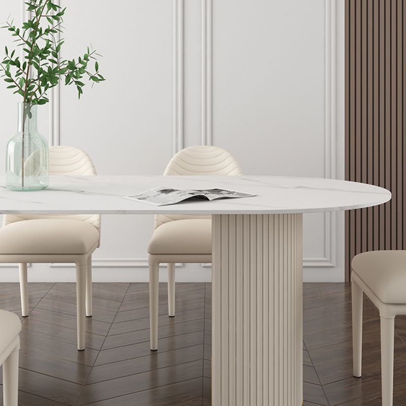 Metal Traditional Luxury Freeform Table Sintered Stone Table with Double Pedestal Clearhalo ' dining_table' 'Dining Tables & Seating' 'Dining Tables' 'furn' 'furn_dining_table' 'Furniture' 'furniture_dining_table' 'Kitchen & Dining Furniture' 'kitchen&dining_furn' 'kitchen' 'kitchen_dining_table' 1200x1200_8c365bb2-088c-42e9-a515-16bfbba90561