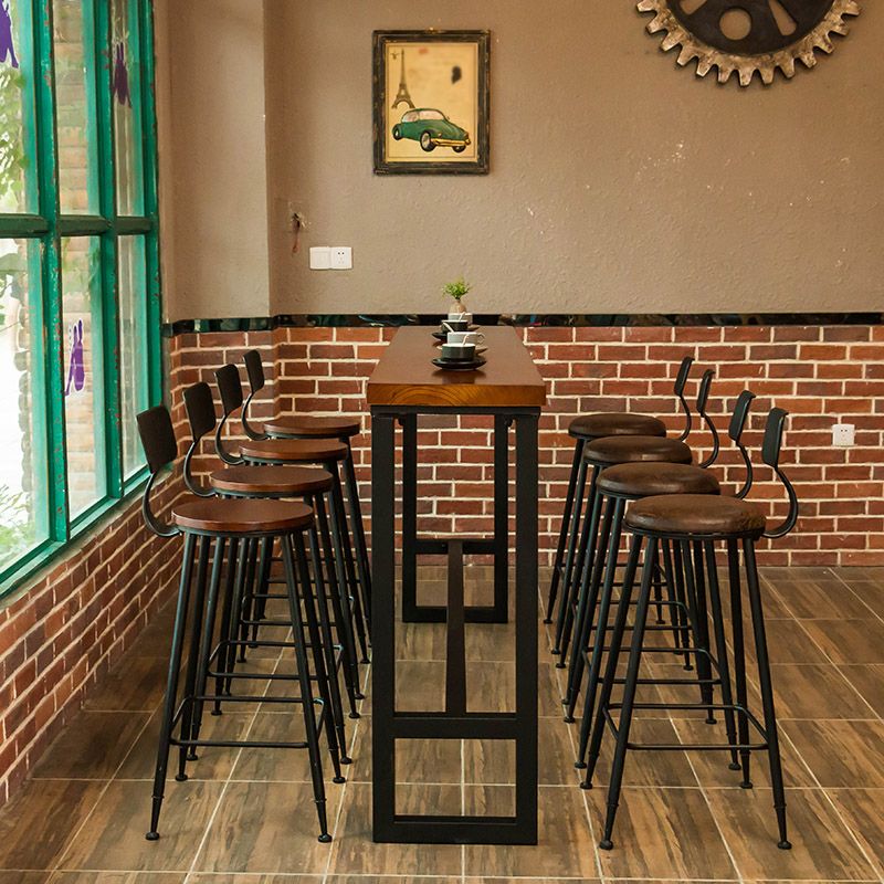 Tavolo da vino in legno massiccio interno tavolo da rettangolo poggiapiedi altezza da pub tavolo da pub