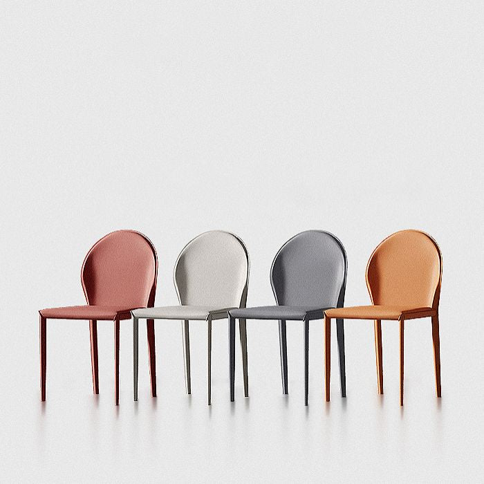 Minimalist Style Leather Dining Chairs Solid Back Armless Side Chairs for Home Use Clearhalo ' kitchen&dining_furn' 'Dining Chairs' 'Dining Tables & Seating' 'dining_chair' 'furn' 'furn_dining_chair' 'Furniture' 'furniture_dining_chair' 'Kitchen & Dining Furniture' 'kitchen' 1200x1200_8c36cf4f-6cc8-4f52-a617-438c52dde83c