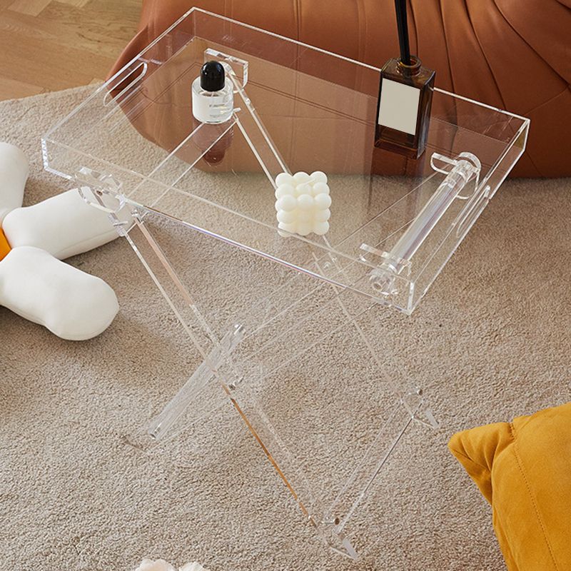 Rectangular Side Table Plastic Modernistic 20.1" W x 14.2" D x 24" H End Table Clearhalo 'Coffee & Accent Tables' 'End & Side Tables' 'end_side_tables' 'furn' 'furn_end_side_tables' 'Furniture' 'Living Room Furniture' 1200x1200_8c3748b7-5c8d-4347-b764-65d232edc81f