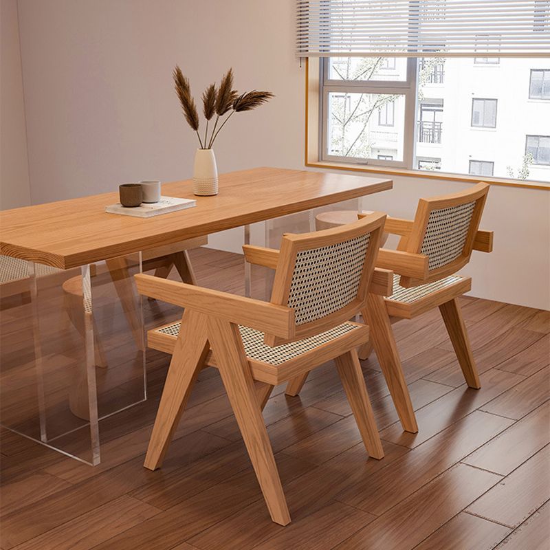 Modern 1/4/6 Pieces Dining Set Rectangle Ash Wood Dining Table for Dining Room