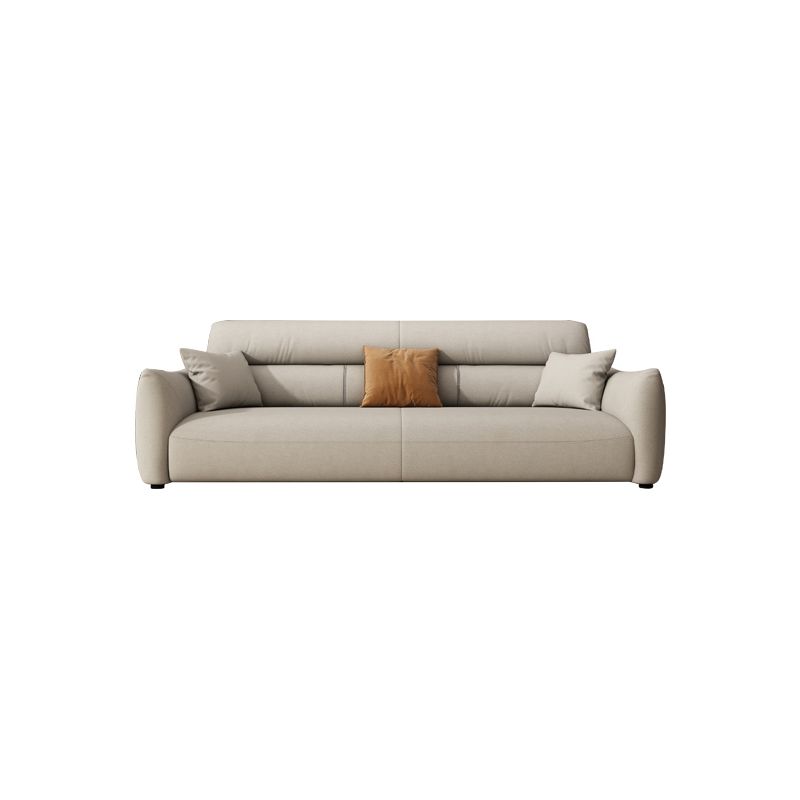 Stain Resistant Stationary Faux Leather Living Room Square Arm Sewn Pillow Back Sofa Clearhalo &#39;furn&#39; &#39;furn_sofas&#39; &#39;Furniture&#39; &#39;Living Room Furniture&#39; &#39;Sofa&#39; &#39;sofas&#39; 1200x1200_8c382e16-6e23-4a47-8113-0e51617bee9c