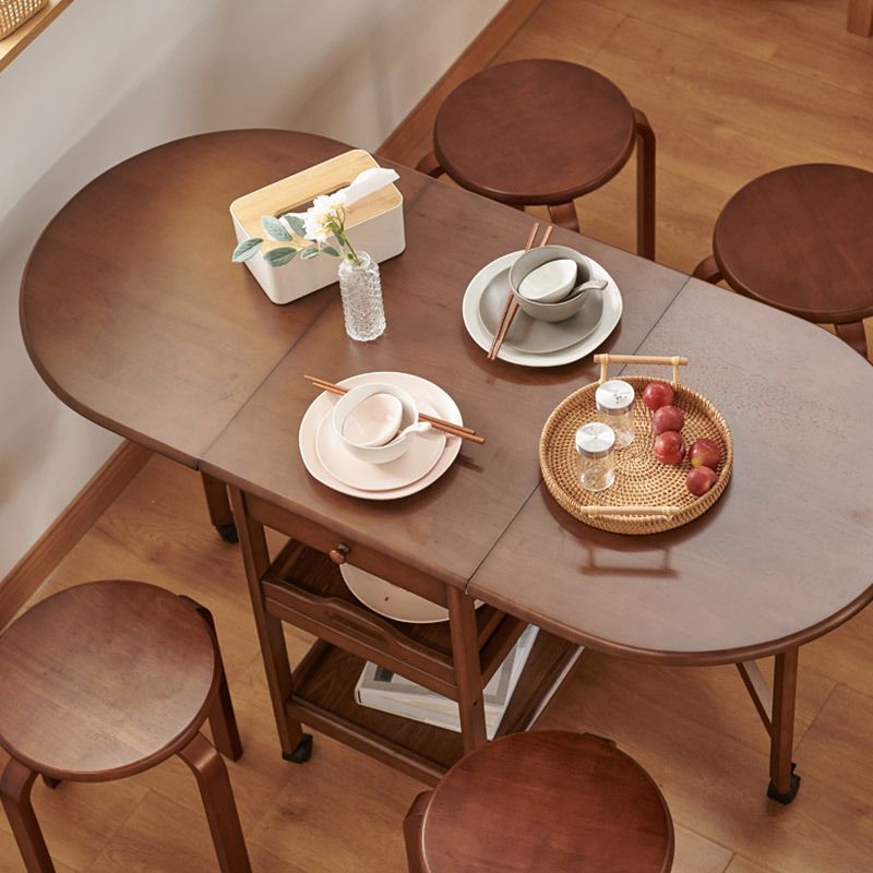 Mesa de comedor de mediados de siglo Mesa de comedor plegable de madera maciza, 51.6 "L x 23.6" W x 29.5 "H