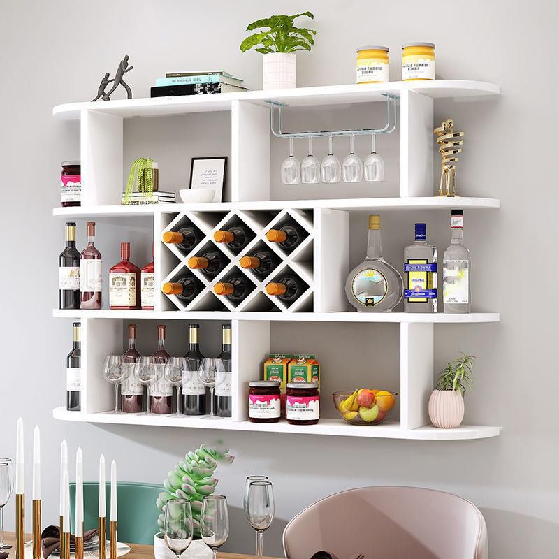 Wood Wall Mounted Modern Wine Rack Wine Stemware Holder for Home Clearhalo 'furn' 'furn_wine_racks' 'Furniture' 'Kitchen & Dining Furniture' 'Wine Racks' 'wine_racks' 1200x1200_8c39f577-632a-4dcd-bb9c-4c73a6dcfb1f