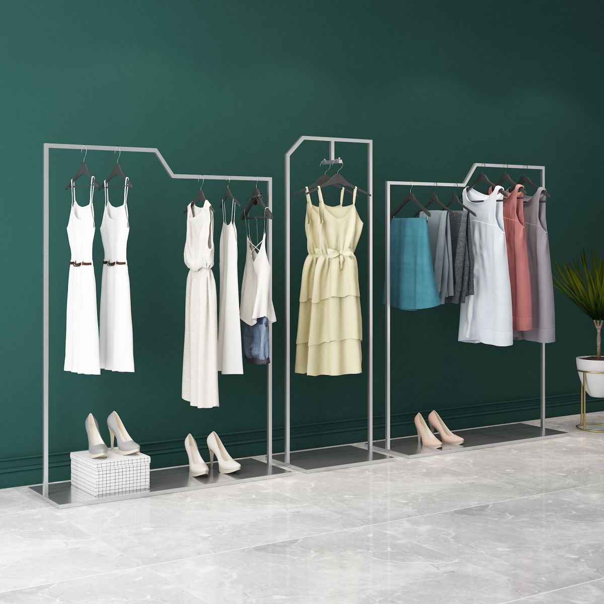 Rastrellino kit di ingresso in metallo moderno in metallo in soggiorno