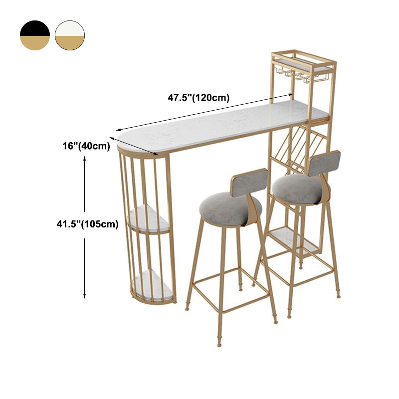 Nordic Bar Table Artificial Marble Pub Table with Shelf for Dining Room, Only Table Clearhalo 'Bar Furniture' 'Bar Tables' 'bar_tables' 'furn' 'furn_bar_tables' 'Furniture' 'furniture_bar_tables' 'Kitchen & Dining Furniture' 1200x1200_8c3a3919-36a3-4698-b58c-b1e46b1acd43