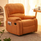 Modern Faux Leather Recliner 33.5" W Swivel Recliner Chair with Side Pockets