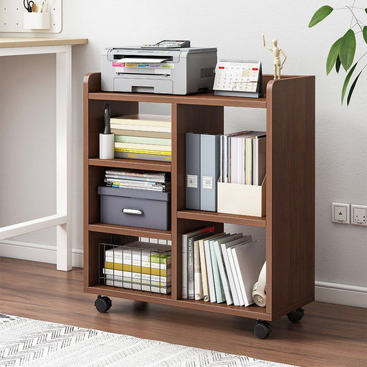 Modern Style Bookshelf Wooden Shelf Bookcase with Caster Wheels Clearhalo 'Bookcases' 'furn' 'furn_bookcases' 'Furniture' 'furniture_bookcases' 'Office Furniture' 1200x1200_8c3b493e-f159-4802-8d06-2b9fe7143693