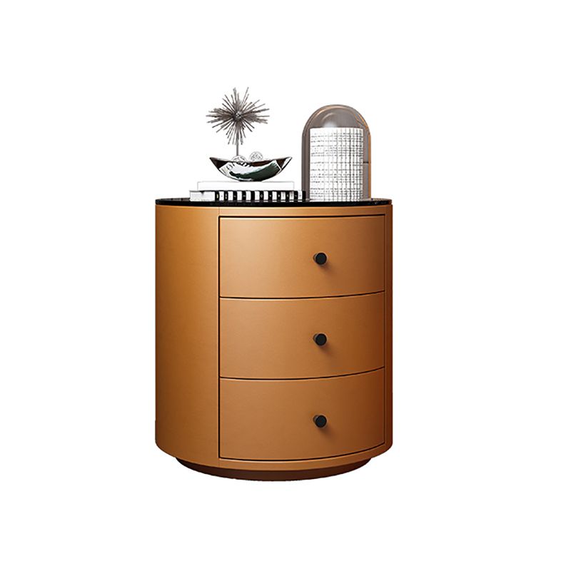 Mesa de vidrio de gabinete moderno y madera de goma para dormitorio