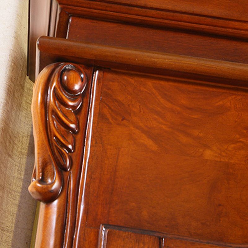 Tradizionale in legno di gomma Porta in vetro armadio di stoccaggio per soggiorno