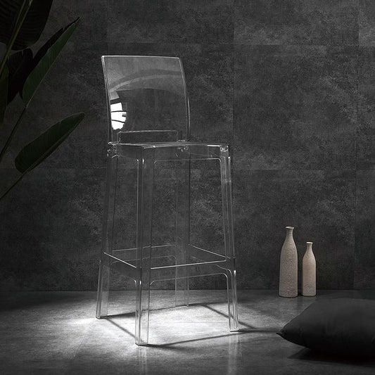 Style de style industriel Plasticr Bar-Sool Square Soupt Counter Bar Tabouret avec des jambes en plastique